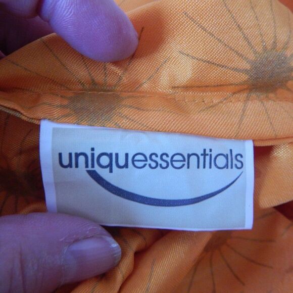 Uniquessentials Satin Orange Harem Top Boho Festival Style Blouse S/M/L - Picture 4 of 5